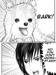  animal bark canine comic cub cute dog female feral greyscale human manga monochrome 