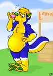  blue_eyes canine chubby dax dog drinking inflation lemonade male mammal overweight paws solo spookaboo surprise 