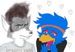  avian bird canine duo falco_lombardi fox fredryk_phox mammal morrissey nintendo plain_background star star_fox video_games white_background wolf 