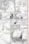  canine comic english_text gay hard_translated japanese_text male mammal masturbation monochrome penis phimosis red_panda takaki_takashi text 