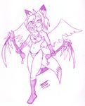  anthro canine clothed clothing female fox mammal plain_background reddragonkan skimpy solo swimsuit white_background wings 