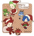  3boys :3 baoppu black_eyes blue_hair blush_stickers chibi christmas corn_(pokemon) dent_(pokemon) english gift green_hair grin gym_leader hair_over_one_eye hat hiyappu male male_focus merry_christmas multiple_boys nkrnkn open_mouth panpour pansage pansear pixiv_manga_sample pod_(pokemon) pokemon pokemon_(game) pokemon_black_and_white pokemon_bw present red_hair reindeer santa_costume santa_hat sitting smile yanappu 