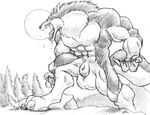  balls canine forest gideon macro male nude open_mouth sheath solo tail tongue tree werewolf wolf 