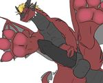  balls dragon horns male morca morca_(artist) penis scalie solo wings 