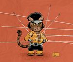  80&#039;s_fashion bandanna bulletproof cat cute evan_shaner feline luke_cage_(marvel) male mammal mrvlcats solo 