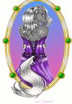  breasts corset equine female hair hooves horse malmad mammal plain_background solo white_background 