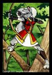  archer arrow bow_(weapon) dierdre female ironclaw ranger rodent solo squirrel tracy_j_butler 