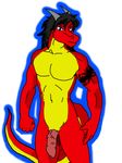  dragon dragonpen flaccid male nude penis red scalie solo 