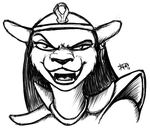  black_and_white disney egyptian mirage monochrome plain_background rape_face sketchkat solo white_background 