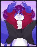  amelia blue boosterpang breasts dragon female huge_breasts purple_hair scalie solo tail voluptuous wide_hips 