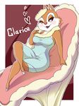  &hearts; ???k? chip_&#039;n_dale chip_'n_dale_rescue_rangers chipmunk clarice crossed_legs disney female hiwai mammal one_eye_closed rodent sitting solo wink 