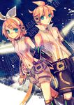  1girl bad_id bad_pixiv_id brother_and_sister kagamine_len kagamine_len_(append) kagamine_rin kagamine_rin_(append) mzz siblings twins vocaloid vocaloid_append 