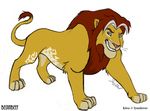  disney feline feral kiwa lion lyonlover male mammal plain_background solo the_lion_king tlk white_background 
