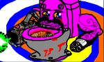  eyebrows facial_hair flockdraw gun mustache ranged_weapon toilet unknown_artist weapon what 