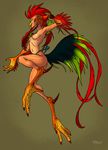  avian beak bird breasts chicken feathers female lock mohawk pac skinny talons yellow_eyes 