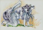  all_fours anthro breasts canine doggy_position doggystyle duo female from_behind grope heather_bruton male mammal nude penetration raised_tail sex straight tail wolf 