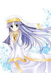  aqua_eyes blue_hair cape habit hoozuki_shia index long_hair nun robe safety_pin solo to_aru_majutsu_no_index 