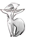 anteater female plain_background solo unknown_artist white_background 