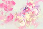  book flower gaha hair_ribbon hat long_hair patchouli_knowledge purple_hair ribbon solo touhou very_long_hair 