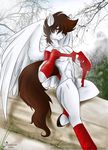  anthro girly horse knights_of_the_zodiac male mammal pegasus peritian ribbons saint_seiya seiya solo wings 