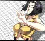  bad_id bad_pixiv_id banned_artist bare_shoulders black_hair breasts cigarette cleavage cowboy_bebop faye_valentine green_eyes hairband large_breasts letterboxed s_tanly shirt short_hair sleeveless sleeveless_shirt solo suspenders upper_body yellow_hairband 