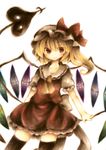  blonde_hair flandre_scarlet red_eyes side_ponytail solo thighhighs touhou wings wiriam07 