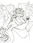  anus aura_moser auradeva balls beverage equine erection hair hooves icarus male mammal pegasus penis piercing plain_background solo spread_legs spreading white_background wine wings 