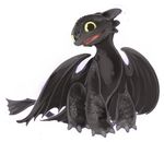  cute dragon feral grey_scales horn horns how_to_train_your_dragon night_fury plain_background scalie solo toothless white_background wings 