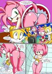 anus breasts canine comic female fox hedgehog mammal miles_prower mobian nude palcomix pussy sega shower sonic_(series) tails unknown_artist 
