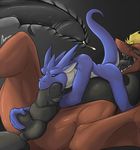  69 balls butt cum cum_inside dragon firondraak gay horns hyper male morca oral penis scalie tail 