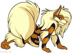  all_fours anthro arcanine big_hair breasts canine female mammal muzz nintendo nude plain_background pok&#233;mon pok&#233;morph pok&eacute;mon pok&eacute;morph red_eyes solo video_games white_background 