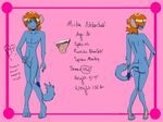  feline girly hair male miika model_sheet monkey nude red solo 