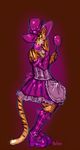  crossdressing feline maid maid_uniform male sissy solo tiger turbinedivinity 