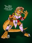  catmonkshiro claws clothing dinosaur female raptor scalie solo tail torn_clothing transformation 