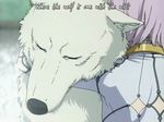  canine caress cheza colored eyes_closed feral forest hug kiba outside screencap tree white white_wolf wolf wolf&#039;s_rain 