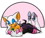  amber_williams bat chaos_emerald cleavage female on_front rouge_the_bat solo sonic_(series) 