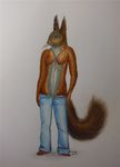  breasts female jeans mammal mixxiwuff necklace rodent solo squirrel topless 