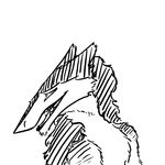  black_and_white monochrome sergal sketch solo 