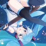  aqua_eyes aqua_hair bad_id bad_pixiv_id detached_sleeves hatsune_miku long_hair mottsun necktie panties solo striped striped_panties thighhighs twintails underwear vocaloid 