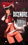  animal_ears ass brown_gloves brown_hair bustier calendar_(medium) christmas federica_n_doglio gloves green_eyes hat italian panties red_panties revealing_clothes sack santa_costume shimada_fumikane solo tail thighhighs underwear world_witches_series 