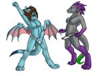  blue breasts couple dildo dragon female grey horns neltruin scalie sciggles sex_toy shiva strapon tail wii wings 