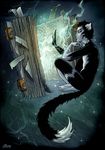  book candra cat cats_(musical) feline magic magic_circle male mammal mr._mistoffelees pentacle sitting solo stars 