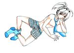  boxers headphones honne_dell male_focus male_underwear necktie pose red_eyes socks solo underwear vocaloid voyakiloid 