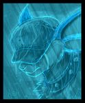  ash_(artist) blue_theme crying eeveelution hat nintendo pok&#233;mon pok&eacute;mon rain solo team_rocket vaporeon vengefulspirits video_games 