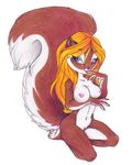  breasts female kneeling natasha_cat pussy rodent solo squirrel 