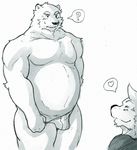  &hearts; anthro bala1109 bear blush bulge canine duo fat gay istani male mammal overweight underwear undressing 