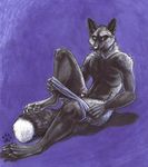  blotch canine canine_penis fox looking_at_viewer male nude solo undressing 