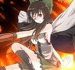  bad_id bad_pixiv_id bow brown_hair green_bow hair_bow highres ibuki_notsu reiuji_utsuho solo touhou 