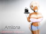  alcohol amilona beer beverage big_breasts breasts equine female gabe horse mammal mare plain_background solo wallpaper white_background 