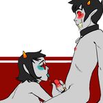  blind blush breasts collar erection fellatio female homestuck horn hypnosis karkat_vantas male mind_control ms_paint_adventures not_furry oral oral_sex penis plain_background sex straight terezi_pyrope troll unknown_artist webcomic white_background 